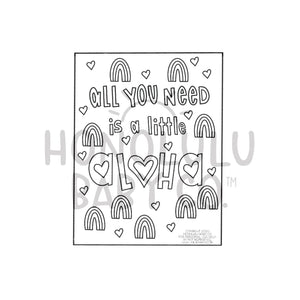 FREE! All You Need...Coloring Sheet
