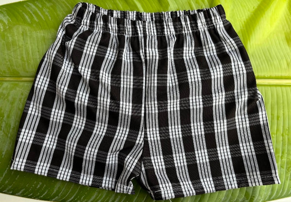 Black Palaka Shorts