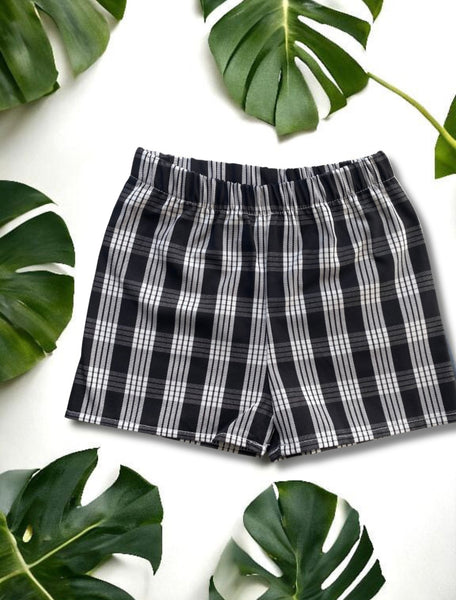 Black Palaka Shorts