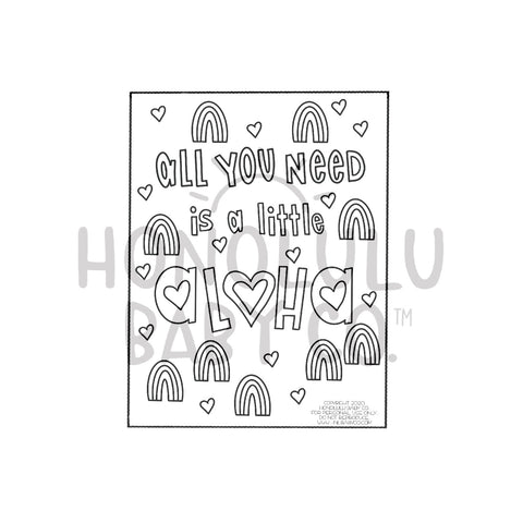 FREE! All You Need...Coloring Sheet